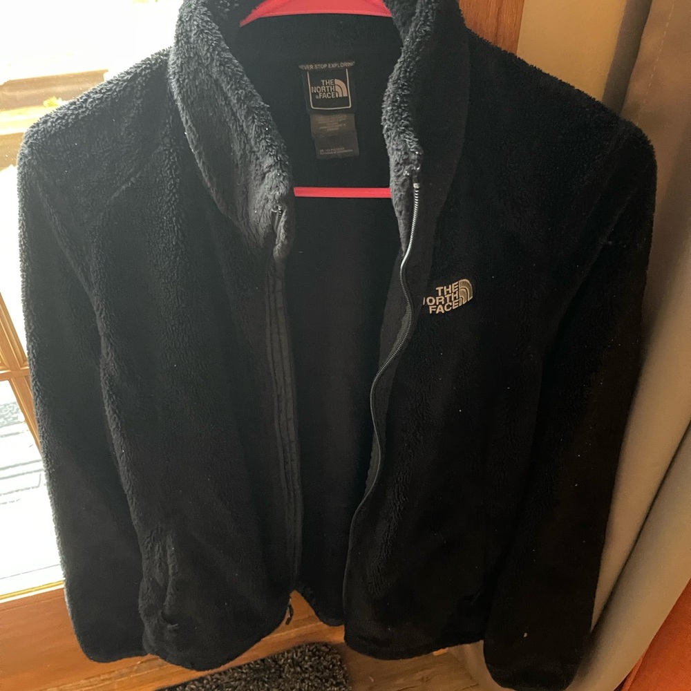 North face women’s medium black fleece jacket